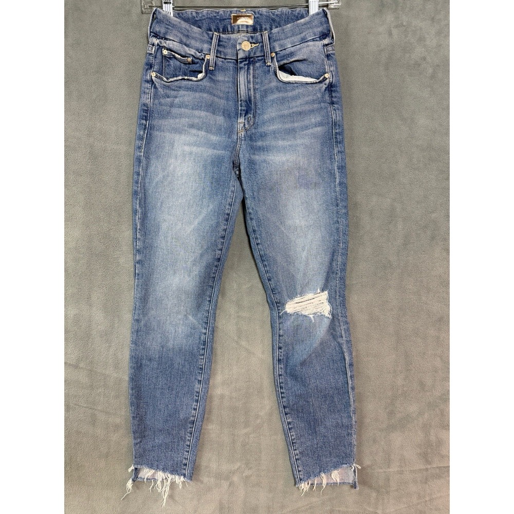 Mother (25) Looker Ankle Step Fray Jeans Exposed Secret Sister Distressed Skinny